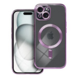 Case for iPhone 15 Electro Mag Cover compatible with MagSafe purple