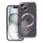 Case for iPhone 15 Electro Mag Cover compatible with MagSafe purple