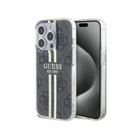 GUESS case for IPHONE 15 Pro GUHCP15LH4PSEGK (4G Gold Stripe) black