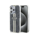 GUESS case for IPHONE 15 Pro GUHCP15LH4PSEGK (4G Gold Stripe) black
