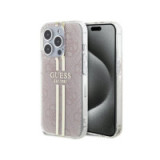 GUESS case for IPHONE 15 Pro GUHCP15LH4PSEGP (4G Gold Stripe) pink