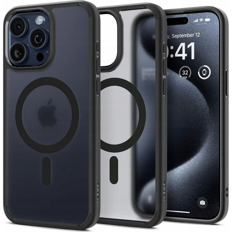 SPIGEN case ULTRA HYBRID MAG compatible with MagSafe for IPHONE 16 Pro Max frost black SPIGEN case ULTRA HYBRID MAG compatible with MagSafe for IPHONE 16 Pro Max frost black