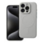 Case for iPhone 15 PRO Silicone Mag Cover compatible with MagSafe titanium