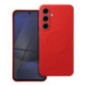 Case for Samsung S24 FE Silicone Mag Cover compatible with MagSafe red
