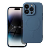 Case for iPhone 14 PRO Silicone Mag Cover compatible with MagSafe blue