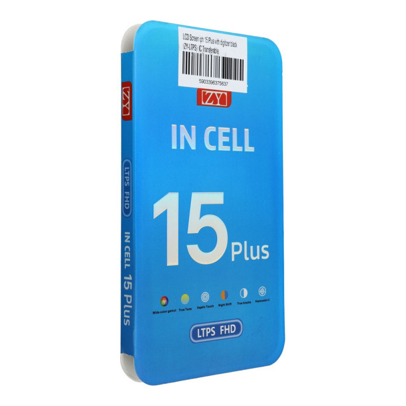 LCD Screen iPhone 15 Plus with digitizer black (ZY-LTPS) IC Transferable LCD Screen iPhone 15 Plus with digitizer black (ZY-LTPS) IC Transferable