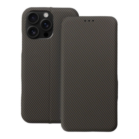 Flip case for iPhone 16 PRO MAX Folio Side Magnet brown