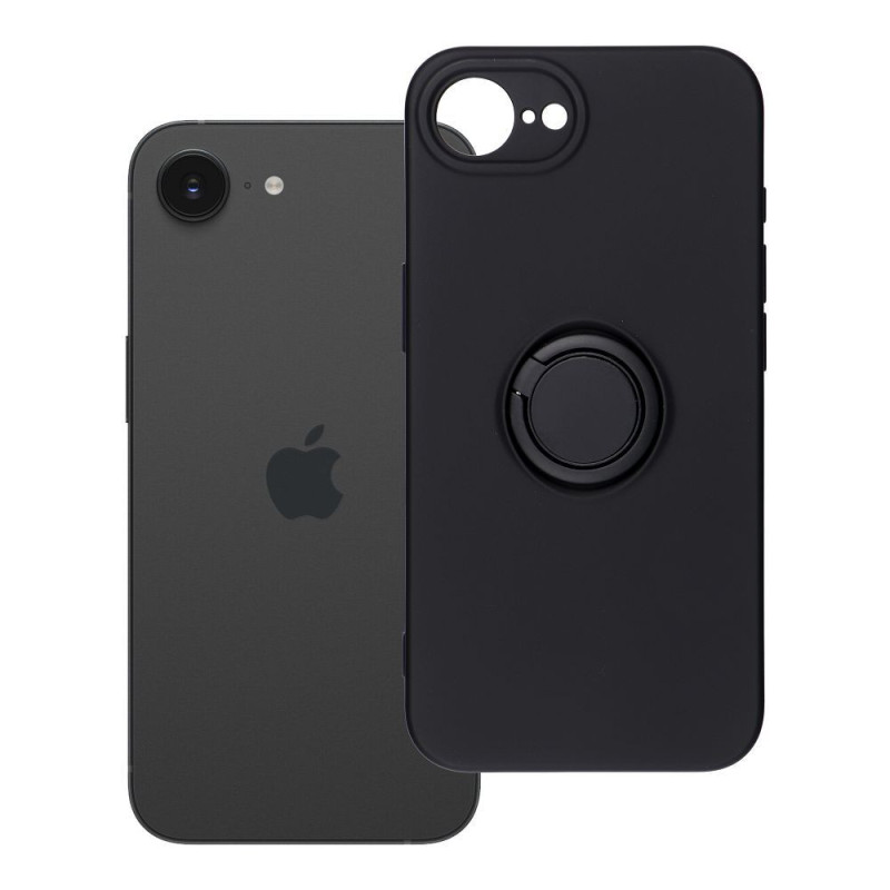 Case for iPhone 16e (SE 4 2025) / 17e Silicone Ring black Case for iPhone 16e (SE 4 2025) / 17e Silicone Ring black