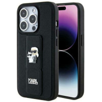 KARL LAGERFELD case for IPHONE 14 Pro KLHCP14LGSAKCPK (Gripstand Saffiano KC PIN) black