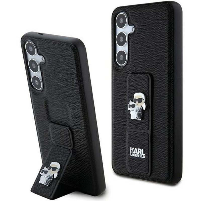 KARL LAGERFELD case for SAMSUNG S24 KLHCS24SGSAKCPK (GRIPSTAND SAFFIANO KC PINS) black
