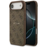 GUESS case for IPHONE 17 Air compatible with MagSafe GUHMP17MG4GFRW (PU 4G Ring Classic Logo) brown