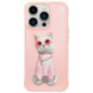 NIMMY case GLASSES COOL CAT for IPHONE 15 Pro pink