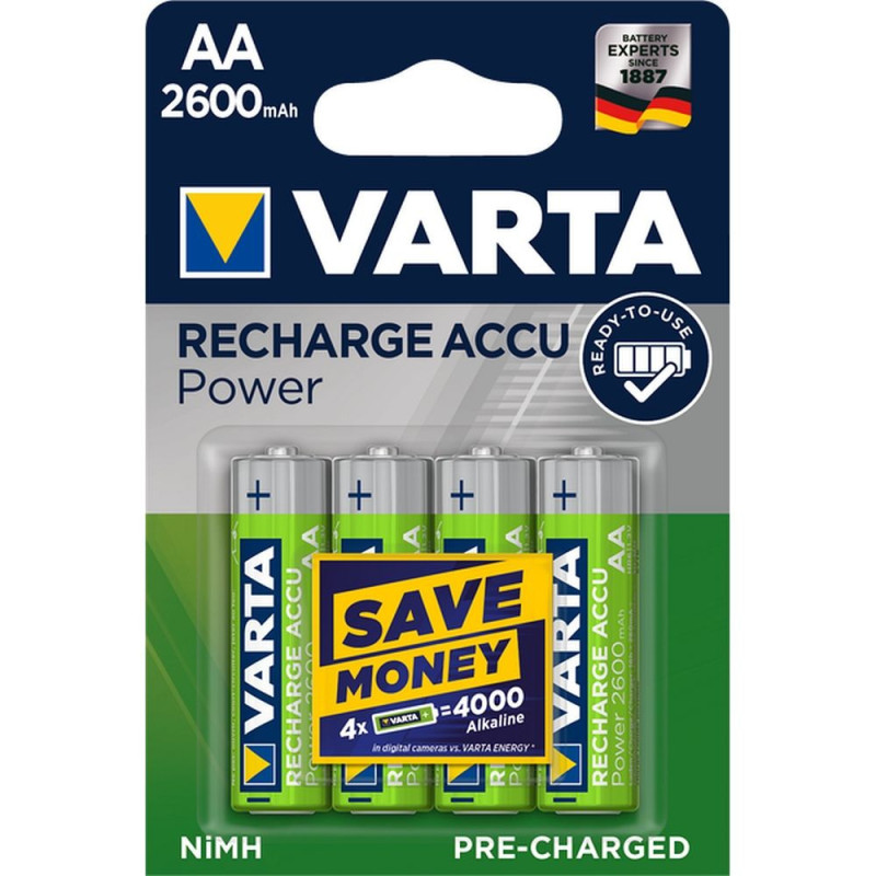 VARTA rechrgeable battery R6 (AA) 2600mAh Accu Power 4 pcs VARTA rechrgeable battery R6 (AA) 2600mAh Accu Power 4 pcs