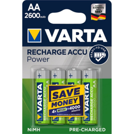 VARTA rechrgeable battery R6 (AA) 2600mAh Accu Power 4 pcs