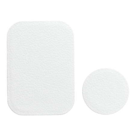 Badget for magnet car holder leather white