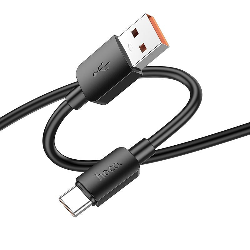 Cable USB A to USB C Hoco PD 6A 100W 1 m X96 black Cable USB A to USB C Hoco PD 6A 100W 1 m X96 black