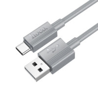 Cable USB A to USB C Hoco 3A 1 m X107 gray