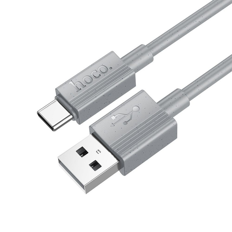 Cable USB A to USB C Hoco 3A 1 m X107 gray