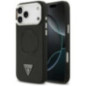 GUESS case for IPHONE 17 Pro Max compatible with MagSafe GUHMP17XPSDTSCMK (PU W/ Triangle Logo) black