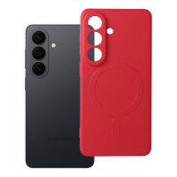 Case for Samsung S26 Silicone Mag Cover compatible with MagSafe red