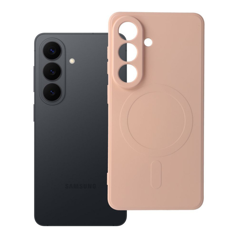 Case for Samsung S26 Silicone Mag Cover compatible with MagSafe pink