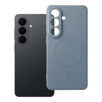 Case for Samsung S26 Silicone Mag Cover compatible with MagSafe light blue