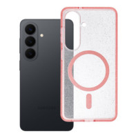 Case for Samsung S26 Clear Mag Cover (STR) compatible with MagSafe pink glitter
