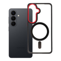 Case for Samsung S26 Color Edge Mag Cover compatible with MagSafe black-red