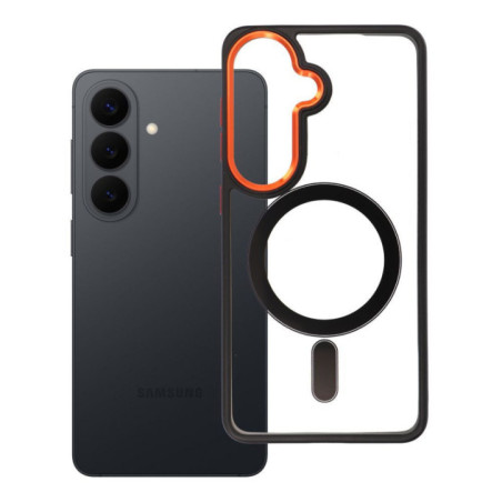 Case for Samsung S26 Color Edge Mag Cover compatible with MagSafe black-gold