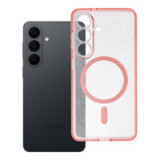 Case for Samsung S26 Clear Mag Cover (STR / CAMERA PROTECTION) compatible with MagSafe pink glitter