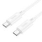 Cable USB C to USB C Hoco 3A 60W 2 m X88 white Cable USB C to USB C Hoco 3A 60W 2 m X88 white