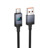 Cable USB A to USB C Hoco 5A with display 1 m X118 black