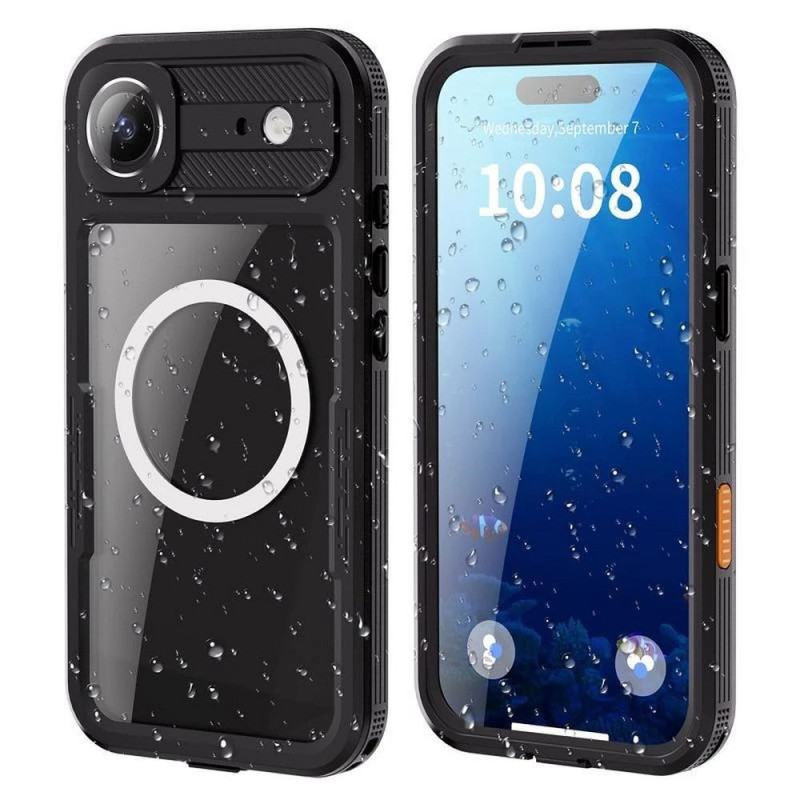 Case for iPhone 17 AIR Waterproof Shellbox DOT compatible with MagSafe black