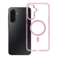 Case for Samsung A17 Frame Clear Hybrid Mag Cover compatible with MagSafe powder pink