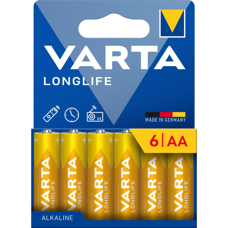 VARTA alkaline battery R6 (AA) Longlife 6 pcs VARTA alkaline battery R6 (AA) Longlife 6 pcs