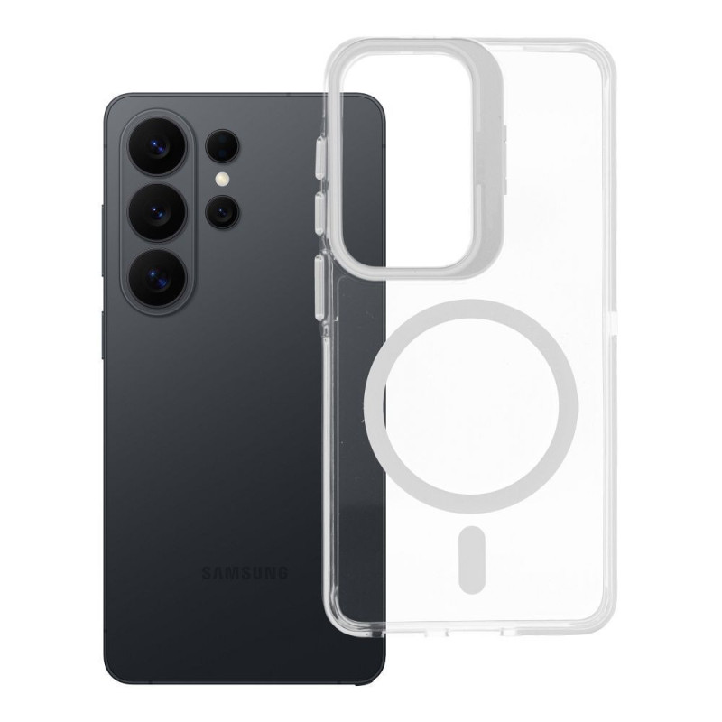 Case for Samsung S26 Lens Mag Cover compatible with MagSafe white