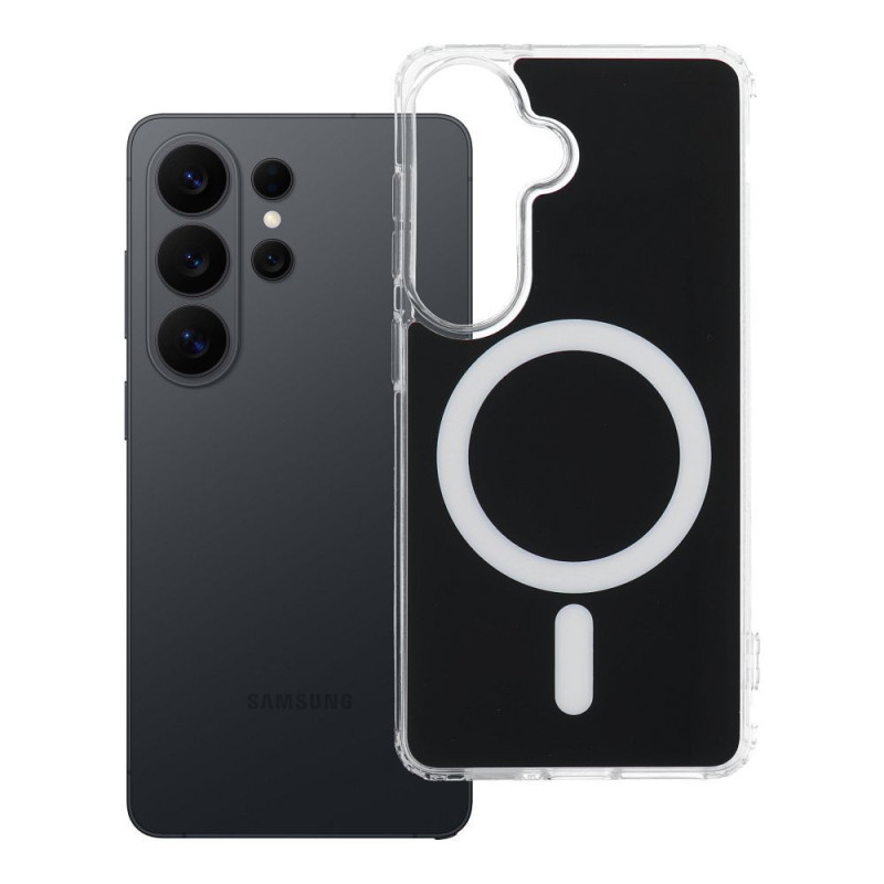 Case for Samsung S26 Clear Fusion Mag Cover compatible with MagSafe black