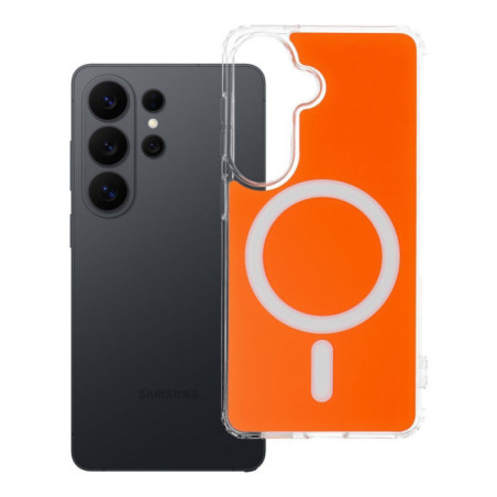 Case for Samsung S26 Clear Fusion Mag Cover compatible with MagSafe hermes orange