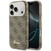 GUESS case for IPHONE 17 Pro compatible with MagSafe GUHMP17L5P4FWMSW (PU FW 4G Script) brown