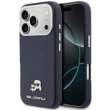 KARL LAGERFELD case for IPHONE 17 Pro Max compatible with MagSafe KLHMP17X6PFKCLB (PU FW W/ K&C Head Pin) blue