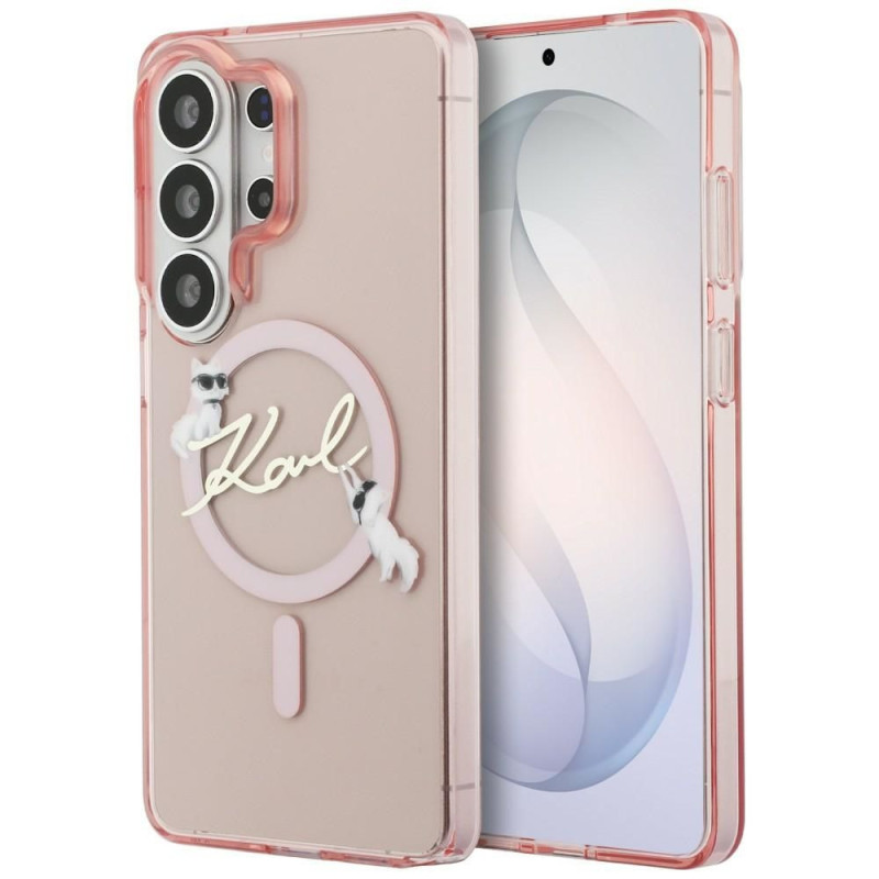 KARL LAGERFELD case for SAMSUNG S26 Ultra KLHMS26L5HKSCAP (Magnetic IML KC Script) pink