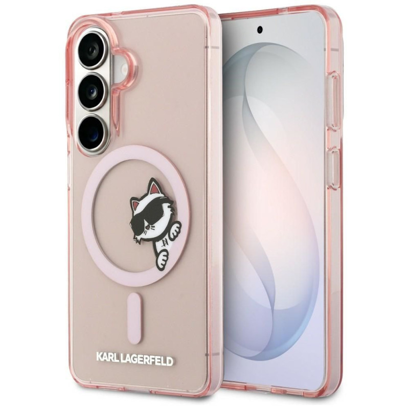 KARL LAGERFELD case for SAMSUNG S26 KLHMS26S6HCPSCP (Magnetic IML Peekaboo Choupette) pink