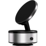 Electric vacuum suction car holder compatible with MagSafe silver