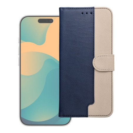 Flip case for Samsung A57 Split Book navy and cream