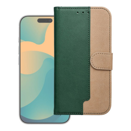 Flip case for iPhone 17 PRO MAX Split Book green and gold