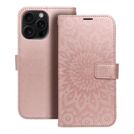 MEZZO Book case for IPHONE 16 Pro Max mandala rose gold