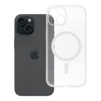 Case for iPhone 15 Clear Mag Cover (STR / CAMERA PROTECTION) compatible with MagSafe transparent glitter