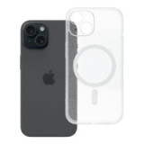 Case for iPhone 15 Clear Mag Cover (STR / CAMERA PROTECTION) compatible with MagSafe transparent glitter