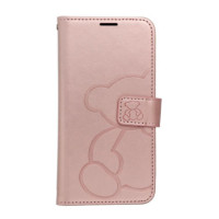 MEZZO Book case for SAMSUNG S25 Edge teddy bear rose gold