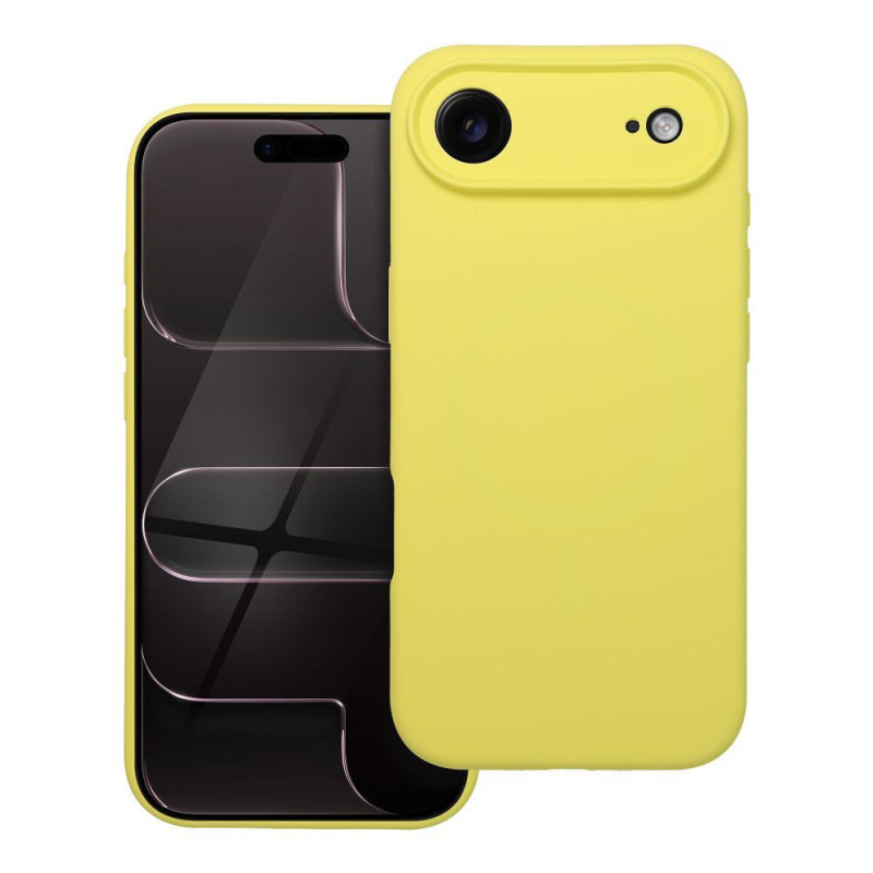 Case for iPhone 17 AIR Silicone 2mm compatible with MagSafe yellow Case for iPhone 17 AIR Silicone 2mm compatible with MagSafe yellow